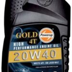 powerup 4t gold 20w 40 petrol engine oil for bikes 1l