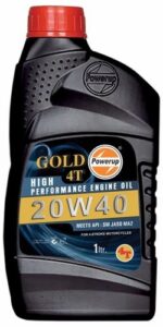 Powerup 4t Gold 20w-40 Petrol Engine Oil For Bikes 1l 1 powerup 4t gold 20w 40 petrol engine oil for bikes 1l