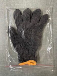 35 gram grey cotton knitted hand gloves