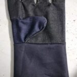 black jeans hand gloves