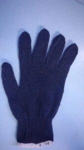blue knitted hand gloves 40 gram