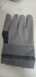 Grey Jeans Cotton Safety Hand Gloves 1 grey jeans cotton safety hand gloves
