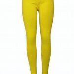 4 way light yellow ladies cotton legging