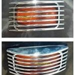 car side indicator jaali cover chrome grill car accessories set of 2