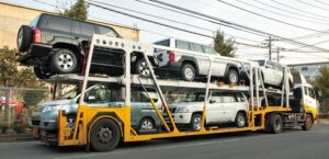 car transport by car trailer