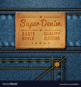 leather jeans tag
