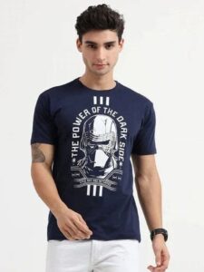 mens round neck printed t shirt