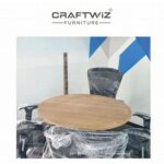round wooden modular office furniture