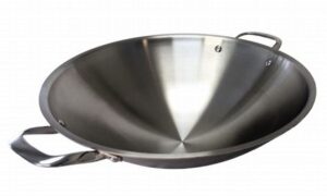 stainless steel wok with lid