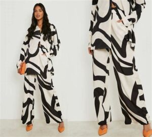 fashion trend two piece shirt and pant women co ord set