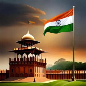 national flags on roof