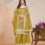 fashionable soft organza with embroidery salwar suit